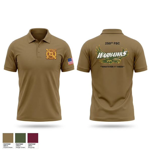 Short Sleeve Performance Polo, 250th FSC, Army, Teamtime, Team time, sublimation, custom sports apparel, team uniforms, spirit wear, spiritwear, sports uniforms, custom shirts, team store, custom team store, fundraiser sports, apparel fundraiser
