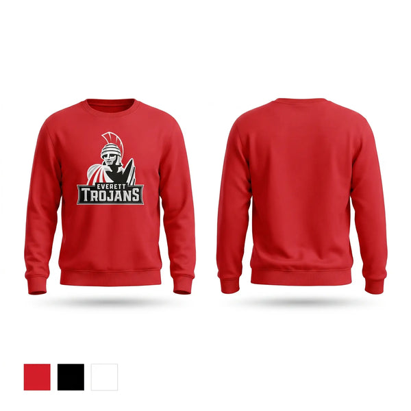 Crew Neck Sweatshirt, Everett Community College Soccer, Women's Soccer, Teamtime, Team time, sublimation, custom sports apparel, team uniforms, spirit wear, spiritwear, sports uniforms, custom shirts, team store, custom team store, fundraiser sports, apparel fundraiser