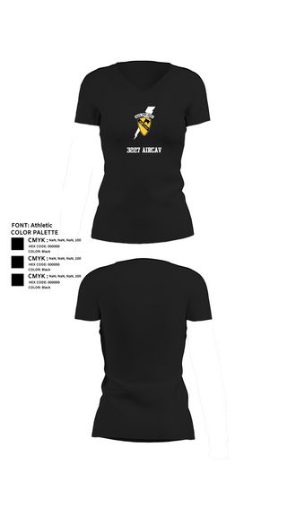 Womens Short Sleeve Vneck Shirt, 3227 aircav, Army, Teamtime, Team time, sublimation, custom sports apparel, team uniforms, spirit wear, spiritwear, sports uniforms, custom shirts, team store, custom team store, fundraiser sports, apparel fundraiser