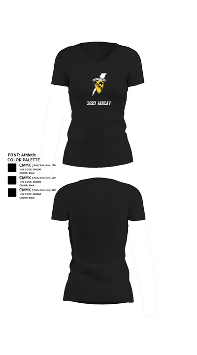 3227 aircav 53479323 Women's Short Sleeve V-neck Shirt - 24