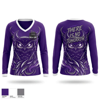 Womens Long Sleeve Vneck Shirt, NIGHT OWL WRESTLING, Wrestling, Teamtime, Team time, sublimation, custom sports apparel, team uniforms, spirit wear, spiritwear, sports uniforms, custom shirts, team store, custom team store, fundraiser sports, apparel fundraiser