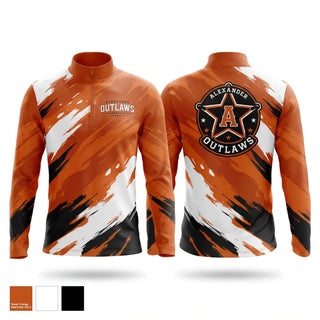 Quarter Zip Jacket, Alexander Outlaws, Baseball, Teamtime, Team time, sublimation, custom sports apparel, team uniforms, spirit wear, spiritwear, sports uniforms, custom shirts, team store, custom team store, fundraiser sports, apparel fundraiser