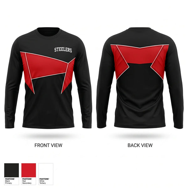 Long Sleeve Performance Shirt, STEELERS, , Teamtime, Team time, sublimation, custom sports apparel, team uniforms, spirit wear, spiritwear, sports uniforms, custom shirts, team store, custom team store, fundraiser sports, apparel fundraiser