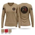 DSTB Trauma Llama Medics Women's Long Sleeve V-neck Shirt - 1