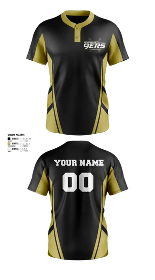 Two Button Softball Jersey, Northeast 9ers, Softball, Teamtime, Team time, sublimation, custom sports apparel, team uniforms, spirit wear, spiritwear, sports uniforms, custom shirts, team store, custom team store, fundraiser sports, apparel fundraiser