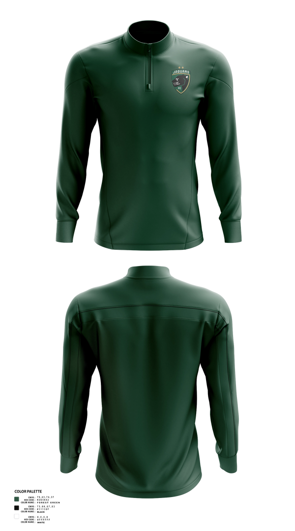 Quarter Zip Jacket, JAGUARS FC, Men's Soccer, Teamtime, Team time, sublimation, custom sports apparel, team uniforms, spirit wear, spiritwear, sports uniforms, custom shirts, team store, custom team store, fundraiser sports, apparel fundraiser