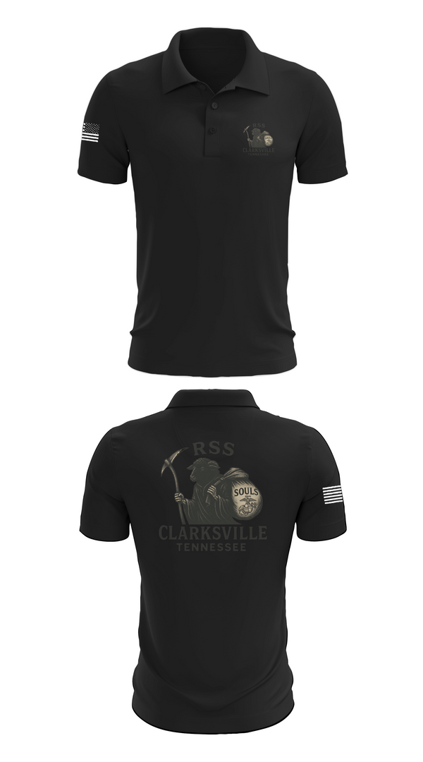 Short Sleeve Performance Polo, RSS CLARKSVILLE, Marines, Teamtime, Team time, sublimation, custom sports apparel, team uniforms, spirit wear, spiritwear, sports uniforms, custom shirts, team store, custom team store, fundraiser sports, apparel fundraiser