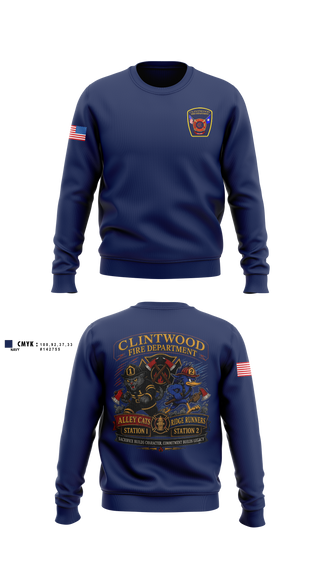 Crew Neck Sweatshirt, Clintwood Fire Department, Fire Department, Teamtime, Team time, sublimation, custom sports apparel, team uniforms, spirit wear, spiritwear, sports uniforms, custom shirts, team store, custom team store, fundraiser sports, apparel fundraiser