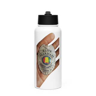 Elite Guardians 6207270 Stainless Steel Water Bottle with a Straw Lid