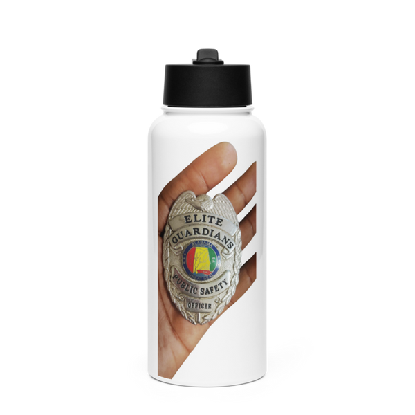 Elite Guardians 6207270 Stainless Steel Water Bottle with a Straw Lid
