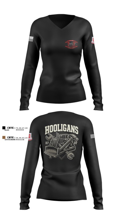 74th MRBC 20192295 Women's Long Sleeve V-neck Shirt - 2 (1)