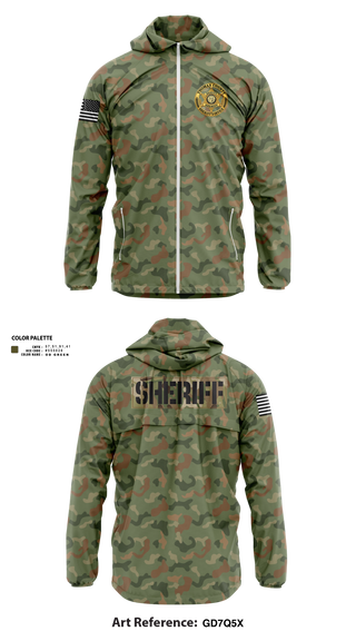 Windbreaker, Thomas county sheriff's office, Police, Teamtime, Team time, sublimation, custom sports apparel, team uniforms, spirit wear, spiritwear, sports uniforms, custom shirts, team store, custom team store, fundraiser sports, apparel fundraiser