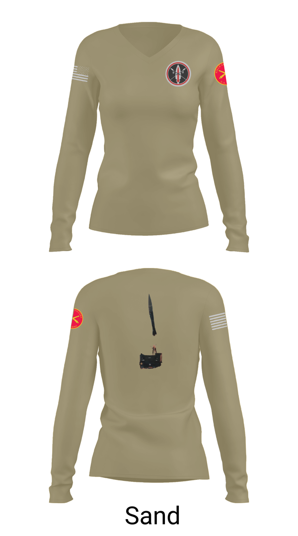 Womens Long Sleeve Vneck Shirt, Lance missile reunion, Army, Teamtime, Team time, sublimation, custom sports apparel, team uniforms, spirit wear, spiritwear, sports uniforms, custom shirts, team store, custom team store, fundraiser sports, apparel fundraiser