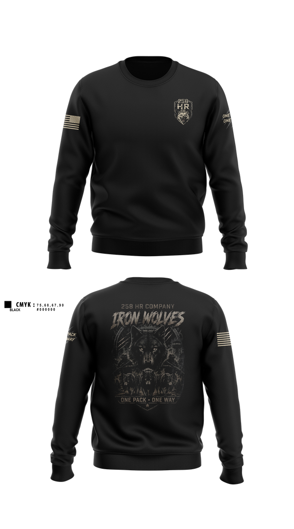 Crew Neck Sweatshirt, 258th HR CO, Army, Teamtime, Team time, sublimation, custom sports apparel, team uniforms, spirit wear, spiritwear, sports uniforms, custom shirts, team store, custom team store, fundraiser sports, apparel fundraiser