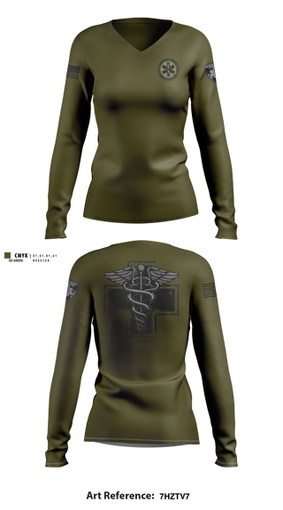 Womens Long Sleeve Vneck Shirt, Tactical medic, EMS/EMT, Teamtime, Team time, sublimation, custom sports apparel, team uniforms, spirit wear, spiritwear, sports uniforms, custom shirts, team store, custom team store, fundraiser sports, apparel fundraiser