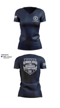 NYPD ESU K9 Women's Short Sleeve V-neck Shirt - 21