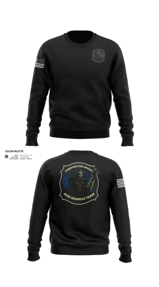 Crew Neck Sweatshirt, District 3 Fast, Fire Department, Teamtime, Team time, sublimation, custom sports apparel, team uniforms, spirit wear, spiritwear, sports uniforms, custom shirts, team store, custom team store, fundraiser sports, apparel fundraiser