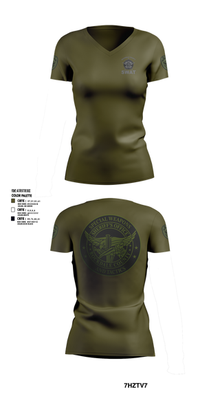 Womens Short Sleeve Vneck Shirt, Rockdale SWAT, Police, Teamtime, Team time, sublimation, custom sports apparel, team uniforms, spirit wear, spiritwear, sports uniforms, custom shirts, team store, custom team store, fundraiser sports, apparel fundraiser