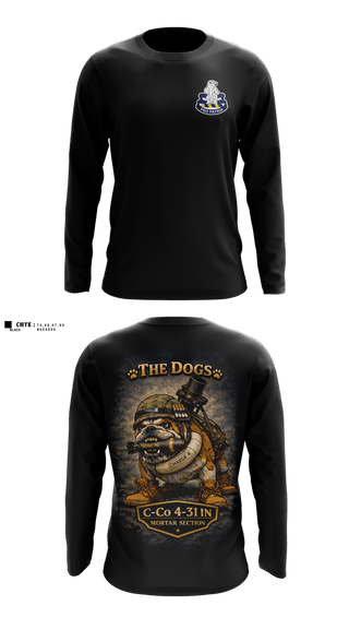 Long Sleeve Performance Shirt, C-co 4-31 INF Mortar Section, Army, Teamtime, Team time, sublimation, custom sports apparel, team uniforms, spirit wear, spiritwear, sports uniforms, custom shirts, team store, custom team store, fundraiser sports, apparel fundraiser