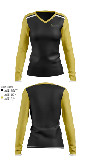 Womens Long Sleeve Vneck Shirt, Baldwin Business Group, , Teamtime, Team time, sublimation, custom sports apparel, team uniforms, spirit wear, spiritwear, sports uniforms, custom shirts, team store, custom team store, fundraiser sports, apparel fundraiser