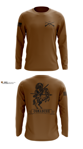 Long Sleeve Performance Shirt, Charlie Company 2-121 IN BN, National Guard, Teamtime, Team time, sublimation, custom sports apparel, team uniforms, spirit wear, spiritwear, sports uniforms, custom shirts, team store, custom team store, fundraiser sports, apparel fundraiser