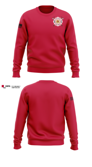 Crew Neck Sweatshirt, Rawls Springs Volunteer Fire Department, Fire Department, Teamtime, Team time, sublimation, custom sports apparel, team uniforms, spirit wear, spiritwear, sports uniforms, custom shirts, team store, custom team store, fundraiser sports, apparel fundraiser