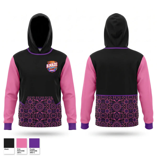 Hoodie, B Maze Family Elite, Women's Basketball, Teamtime, Team time, sublimation, custom sports apparel, team uniforms, spirit wear, spiritwear, sports uniforms, custom shirts, team store, custom team store, fundraiser sports, apparel fundraiser