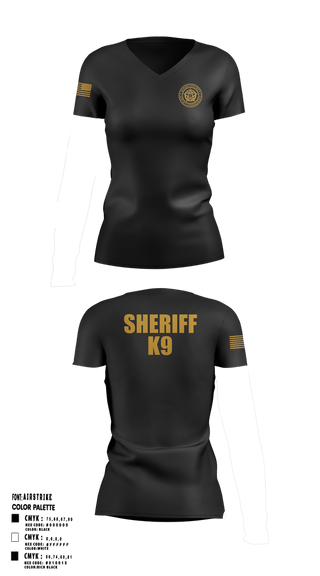 Womens Short Sleeve Vneck Shirt, Webster County Sheriff's Office, Police, Teamtime, Team time, sublimation, custom sports apparel, team uniforms, spirit wear, spiritwear, sports uniforms, custom shirts, team store, custom team store, fundraiser sports, apparel fundraiser