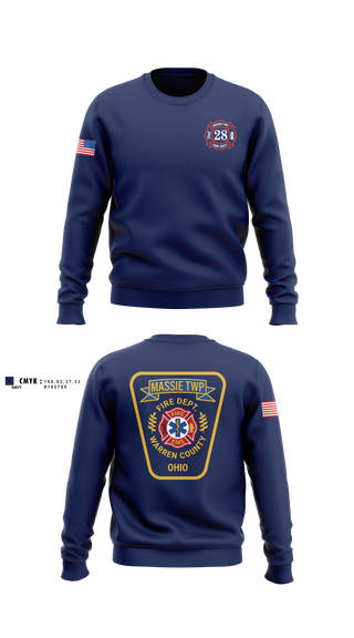 Crew Neck Sweatshirt, Massie Township Fire Department, Fire Department, Teamtime, Team time, sublimation, custom sports apparel, team uniforms, spirit wear, spiritwear, sports uniforms, custom shirts, team store, custom team store, fundraiser sports, apparel fundraiser