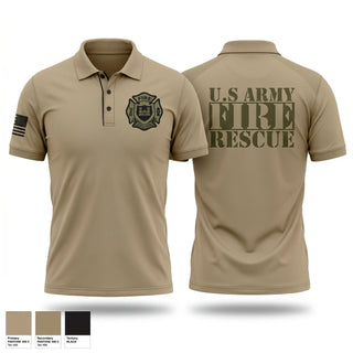 Short Sleeve Performance Polo, U. S. ARMY FIRE RESCUE, Army, Teamtime, Team time, sublimation, custom sports apparel, team uniforms, spirit wear, spiritwear, sports uniforms, custom shirts, team store, custom team store, fundraiser sports, apparel fundraiser