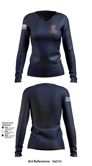 Womens Long Sleeve Vneck Shirt, NMRTC El Paso, , Teamtime, Team time, sublimation, custom sports apparel, team uniforms, spirit wear, spiritwear, sports uniforms, custom shirts, team store, custom team store, fundraiser sports, apparel fundraiser