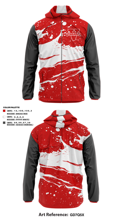 Windbreaker, Vandals, , Teamtime, Team time, sublimation, custom sports apparel, team uniforms, spirit wear, spiritwear, sports uniforms, custom shirts, team store, custom team store, fundraiser sports, apparel fundraiser