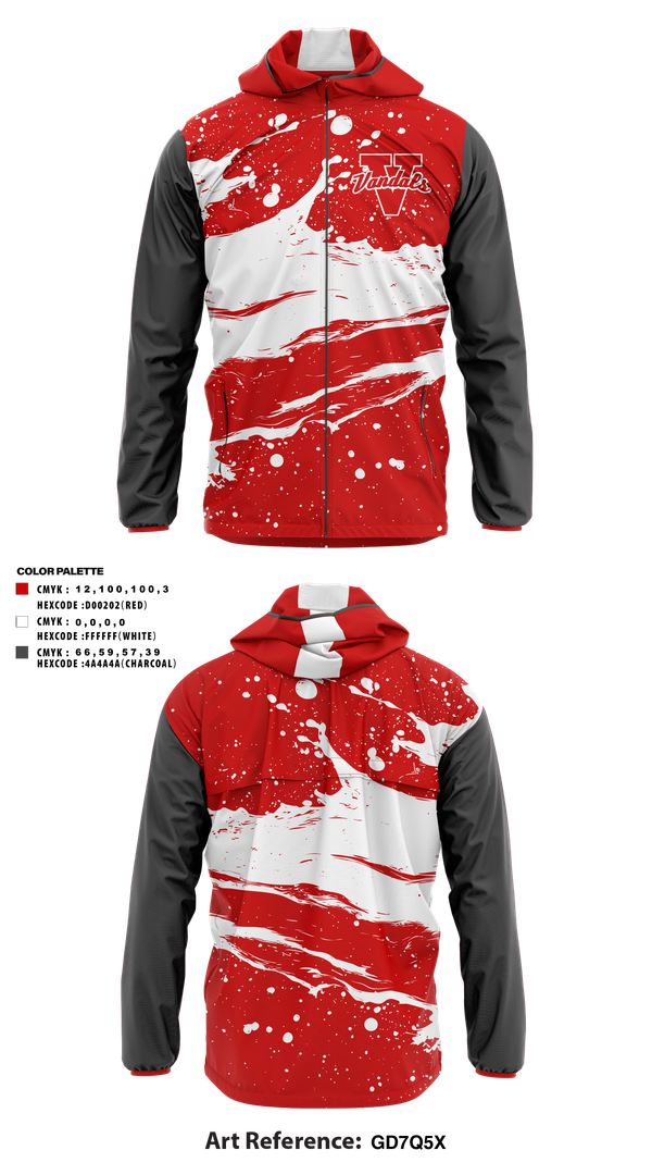 Windbreaker, Vandals, , Teamtime, Team time, sublimation, custom sports apparel, team uniforms, spirit wear, spiritwear, sports uniforms, custom shirts, team store, custom team store, fundraiser sports, apparel fundraiser