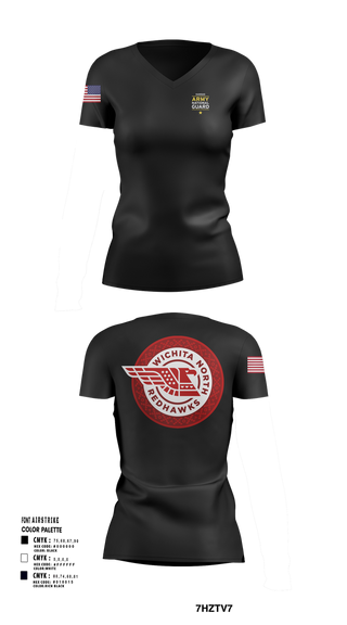 Womens Short Sleeve Vneck Shirt, Wichita North Redhawks NG, , Teamtime, Team time, sublimation, custom sports apparel, team uniforms, spirit wear, spiritwear, sports uniforms, custom shirts, team store, custom team store, fundraiser sports, apparel fundraiser