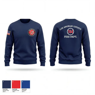 Crew Neck Sweatshirt, LA County Firehouse 164, Fire Department, Teamtime, Team time, sublimation, custom sports apparel, team uniforms, spirit wear, spiritwear, sports uniforms, custom shirts, team store, custom team store, fundraiser sports, apparel fundraiser