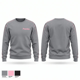Crew Neck Sweatshirt, Peaches, Softball, Teamtime, Team time, sublimation, custom sports apparel, team uniforms, spirit wear, spiritwear, sports uniforms, custom shirts, team store, custom team store, fundraiser sports, apparel fundraiser