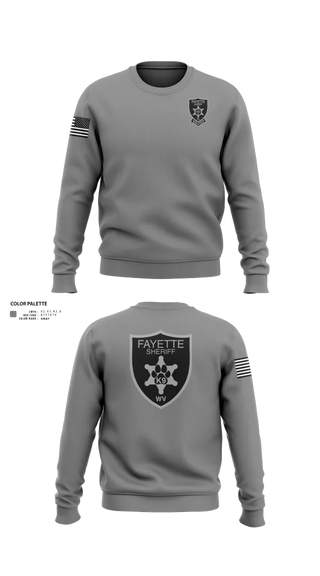 Crew Neck Sweatshirt, Fayette County Sheriff WV, Police, Teamtime, Team time, sublimation, custom sports apparel, team uniforms, spirit wear, spiritwear, sports uniforms, custom shirts, team store, custom team store, fundraiser sports, apparel fundraiser