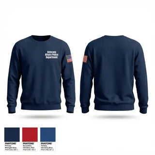 Crew Neck Sweatshirt, Veterans Affairs Police Department, Police, Teamtime, Team time, sublimation, custom sports apparel, team uniforms, spirit wear, spiritwear, sports uniforms, custom shirts, team store, custom team store, fundraiser sports, apparel fundraiser