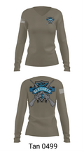 Blueshed Gun Shop 36061412 Women's Long Sleeve V-neck Shirt - 77