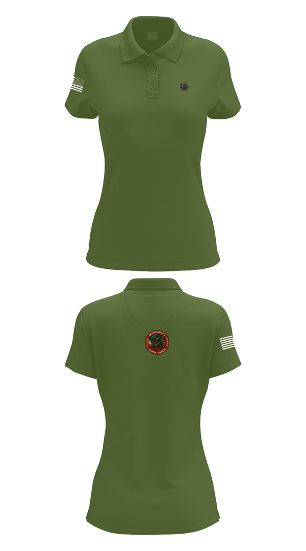 Womens Short Sleeve Performance Polo, Detachment 1, 24th MDSB, , Teamtime, Team time, sublimation, custom sports apparel, team uniforms, spirit wear, spiritwear, sports uniforms, custom shirts, team store, custom team store, fundraiser sports, apparel fundraiser