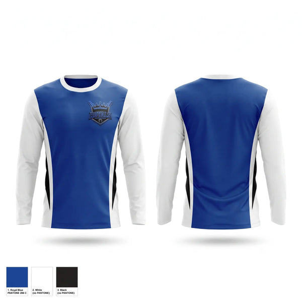Long Sleeve Performance Shirt, Royals, Baseball, Teamtime, Team time, sublimation, custom sports apparel, team uniforms, spirit wear, spiritwear, sports uniforms, custom shirts, team store, custom team store, fundraiser sports, apparel fundraiser