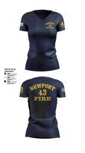 Newport Fire Department 13919052 Women's Short Sleeve V-neck Shirt - 1