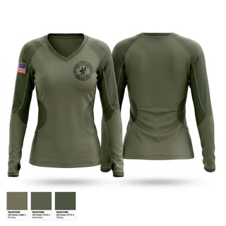 Womens Long Sleeve Vneck Shirt, ESU K9, Police, Teamtime, Team time, sublimation, custom sports apparel, team uniforms, spirit wear, spiritwear, sports uniforms, custom shirts, team store, custom team store, fundraiser sports, apparel fundraiser