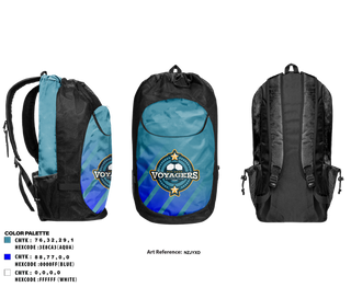 Gear Bag, Voyagers Futsal Club, Men's Soccer, Teamtime, Team time, sublimation, custom sports apparel, team uniforms, spirit wear, spiritwear, sports uniforms, custom shirts, team store, custom team store, fundraiser sports, apparel fundraiser