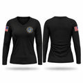 Prince George's County Police Homeland Security Intelligence Unit Women's Long Sleeve V-neck Shirt - 1