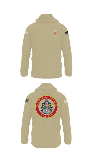 Windbreaker, USS Rafael Peralta DDG 115, Navy, Teamtime, Team time, sublimation, custom sports apparel, team uniforms, spirit wear, spiritwear, sports uniforms, custom shirts, team store, custom team store, fundraiser sports, apparel fundraiser