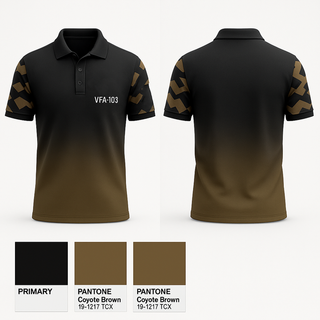 Short Sleeve Performance Polo, VFA-103, , Teamtime, Team time, sublimation, custom sports apparel, team uniforms, spirit wear, spiritwear, sports uniforms, custom shirts, team store, custom team store, fundraiser sports, apparel fundraiser