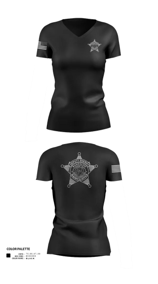 Womens Short Sleeve Vneck Shirt, Randolph County Sheriff’s Office G Unit, , Teamtime, Team time, sublimation, custom sports apparel, team uniforms, spirit wear, spiritwear, sports uniforms, custom shirts, team store, custom team store, fundraiser sports, apparel fundraiser