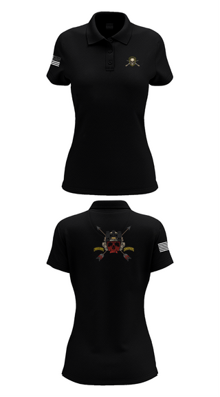 Womens Short Sleeve Performance Polo, HHC 1ST BN 65TH INF REG, , Teamtime, Team time, sublimation, custom sports apparel, team uniforms, spirit wear, spiritwear, sports uniforms, custom shirts, team store, custom team store, fundraiser sports, apparel fundraiser