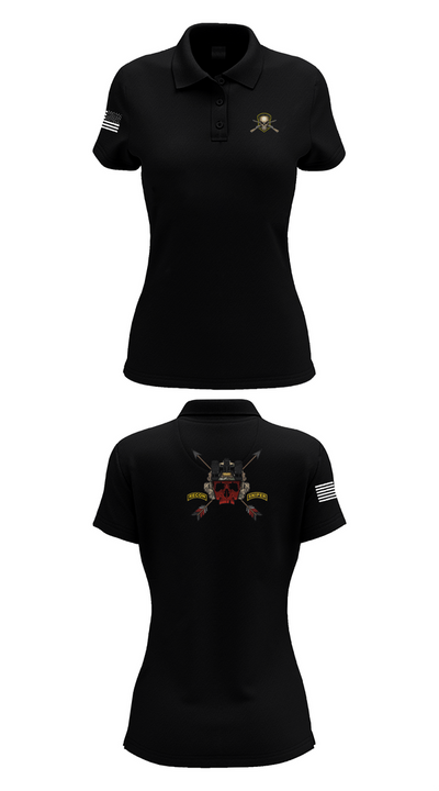 HHC 1ST BN 65TH INF REG 37027078 Women's Short Sleeve Performance Polo  - 35